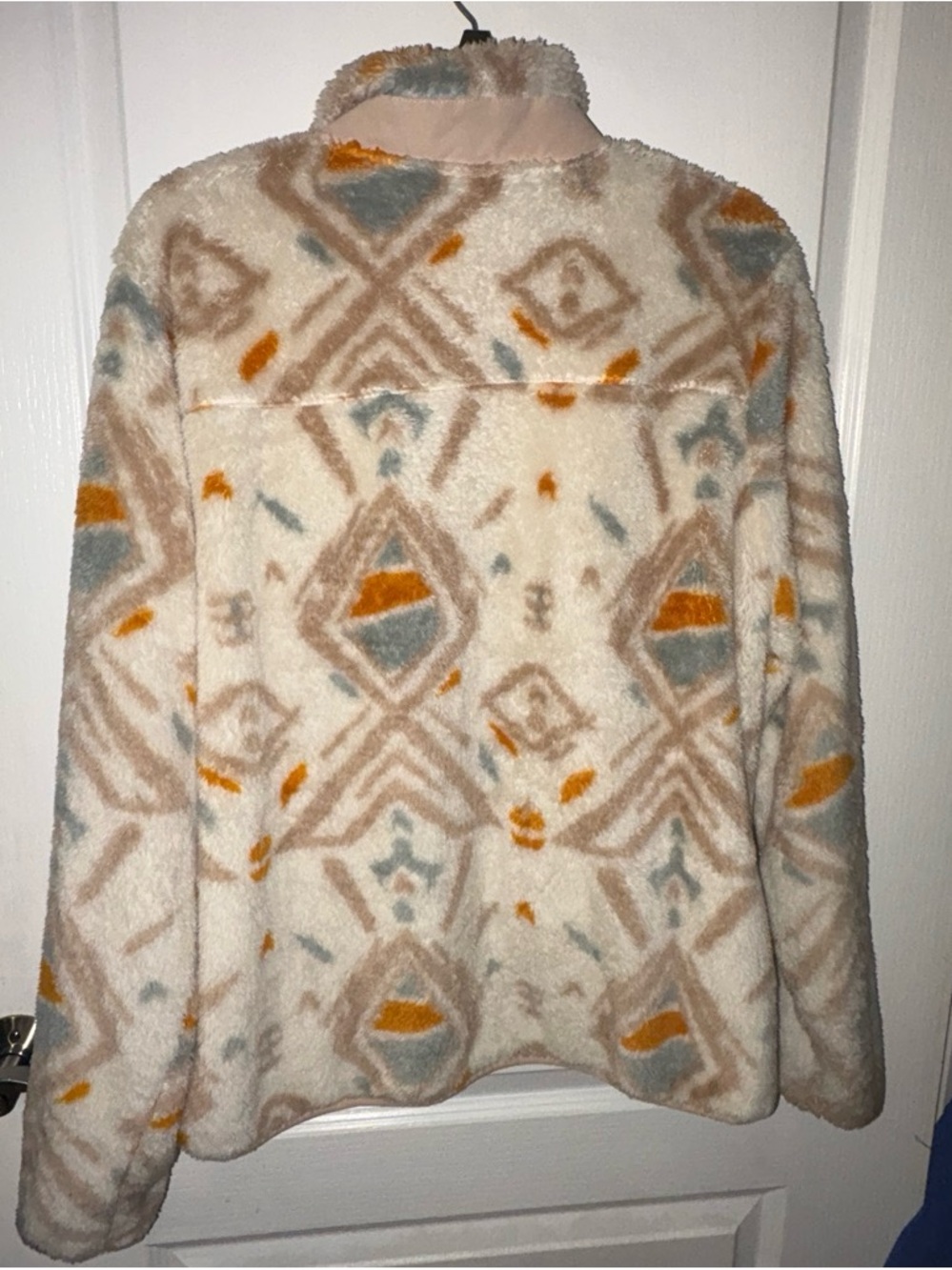 Gerry Weber Cream Patterned Sherpa Jacket with Tan & Mustard Accents - Picture 5 of 5
